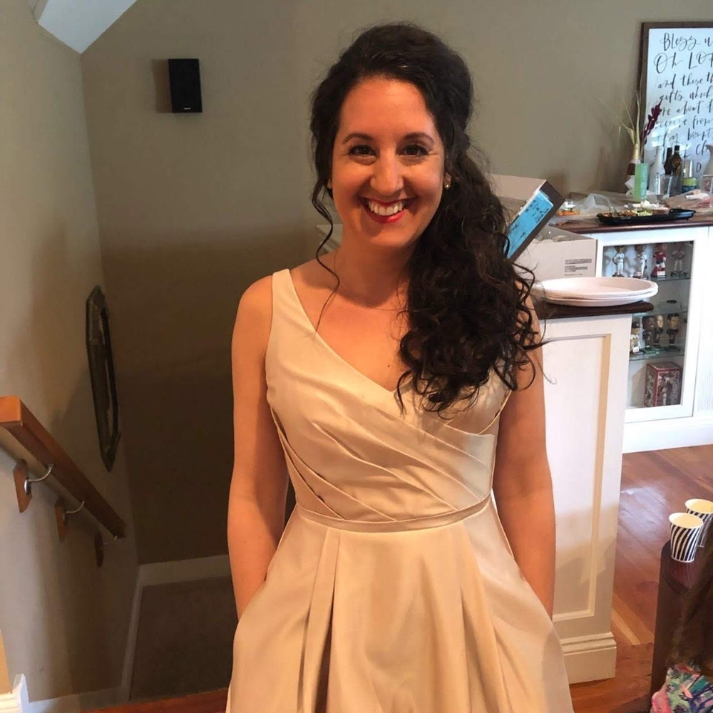 Elegant Cream Sleeveless Dress